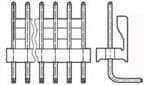 TE CONNECTIVITY 矩形连接器 - 针座 - 公插针 641207-2