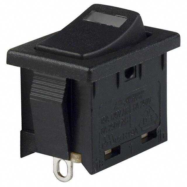 E-SWITCH 翘板开关 R1966ABLKBLKESGRN