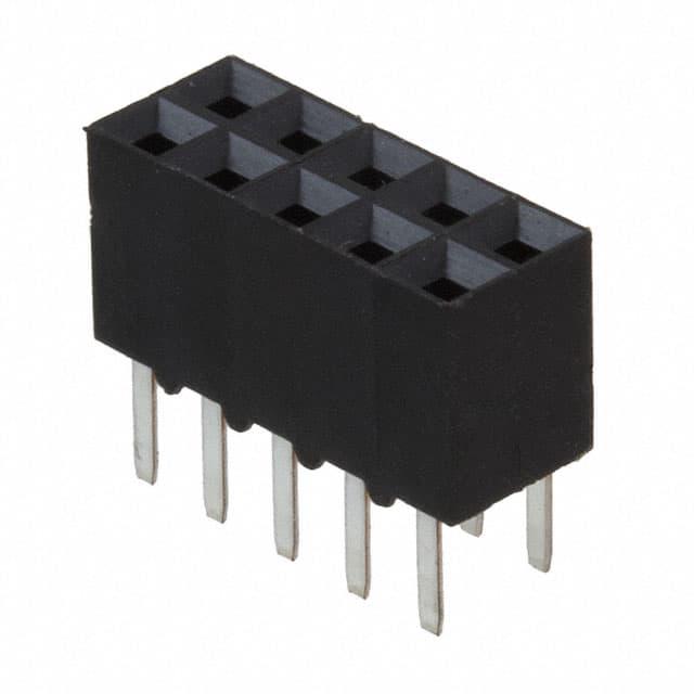 TE CONNECTIVITY 矩形连接器 - 针座 - 插座/母插口 535598-6