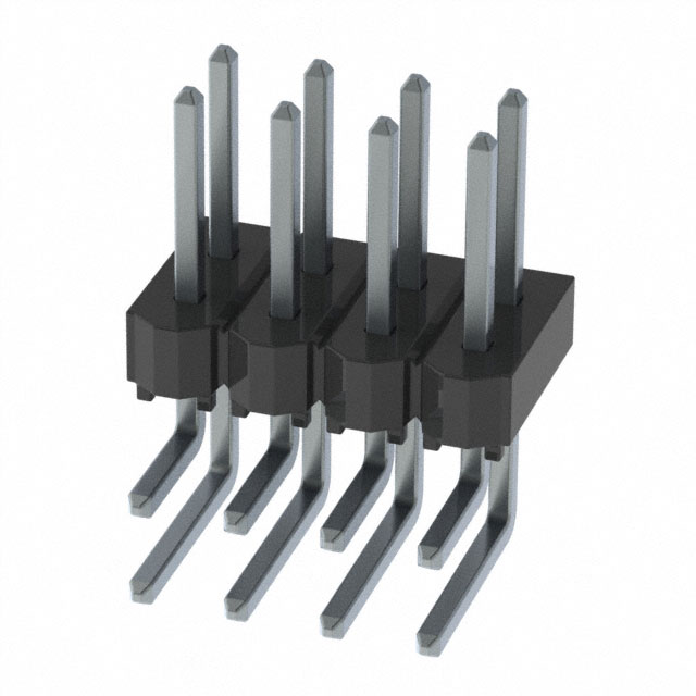 SAMTEC 矩形连接器 - 针座 - 公插针 HTSW-104-08-T-D-RA