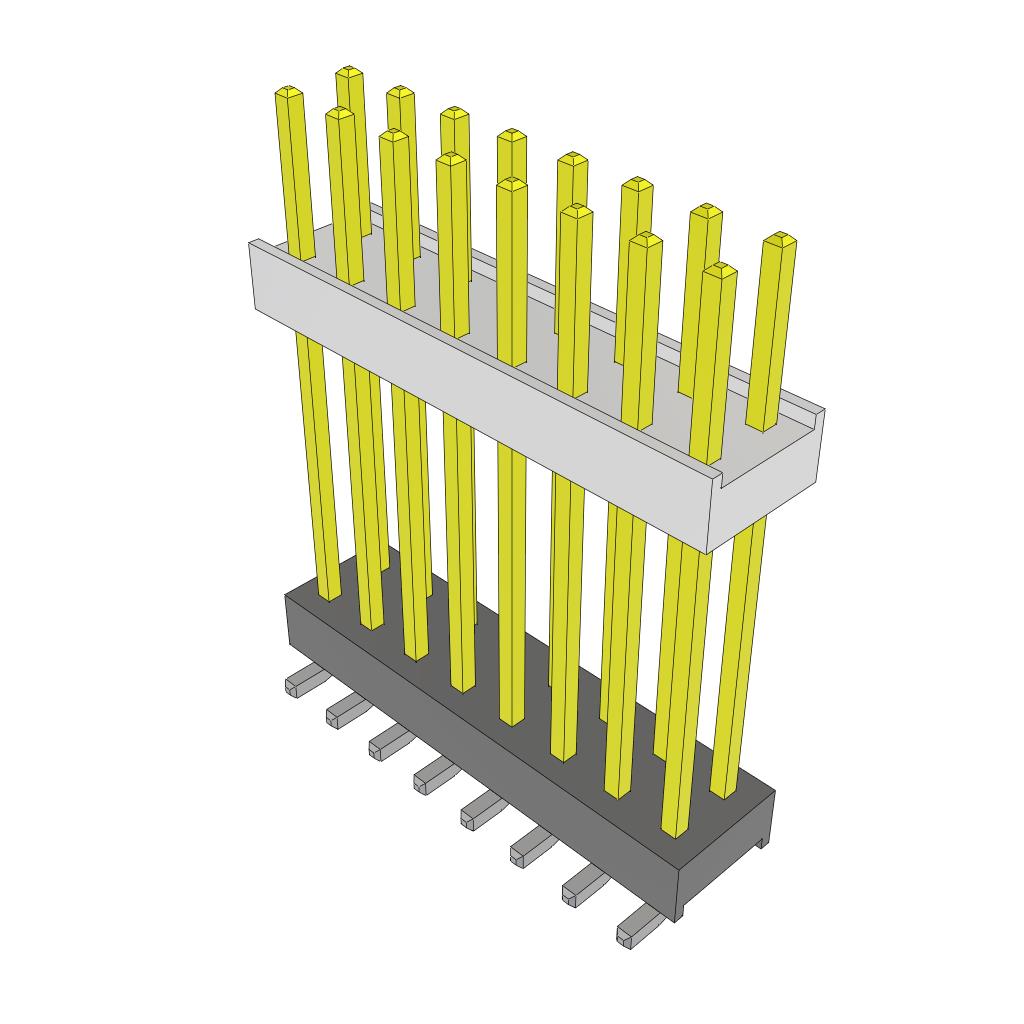 SAMTEC 矩形连接器 - 板垫片/叠接器（板对板） HW-08-12-L-D-750-SM-A
